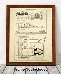The Alamo Architectural Elevations Mission San Antonio de Valero Historic Art