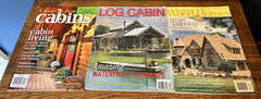 Log Cabin Home Plans Magazines Custom Wood Homes Lot of 3