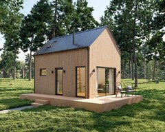 Modern Cabin House, 12′ x 20′, 512 Sq Ft, Tiny House, Architectural Plans