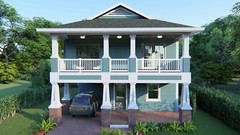 CADFILE BLUEPRINTS AMERICAN FOURSQUARE TWO STORY HOUSE PLAN ARCHUP #113A4S