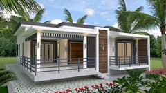 Modern House Plans 10×13 Meter 33×43 Feet 3 Beds 2 Baths Concrete Slab Hard Copy