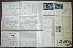 Wall Shelf & Wall Pocket Original Plans 1952 Craftsman Pattern Club