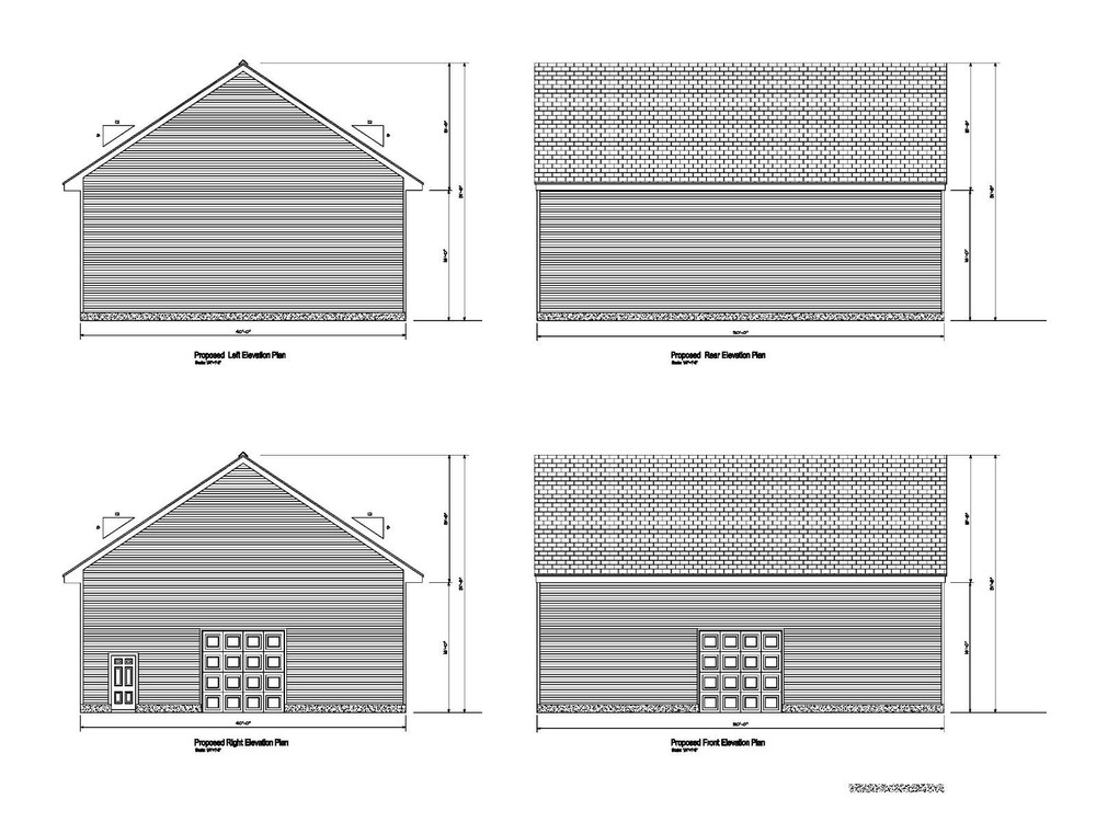 40X50 50X40 BARN PLANS GABLE ROOF PLAN #18-4050-GBL-1
