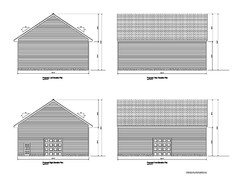 40X50 50X40 BARN PLANS GABLE ROOF PLAN #18-4050-GBL-1