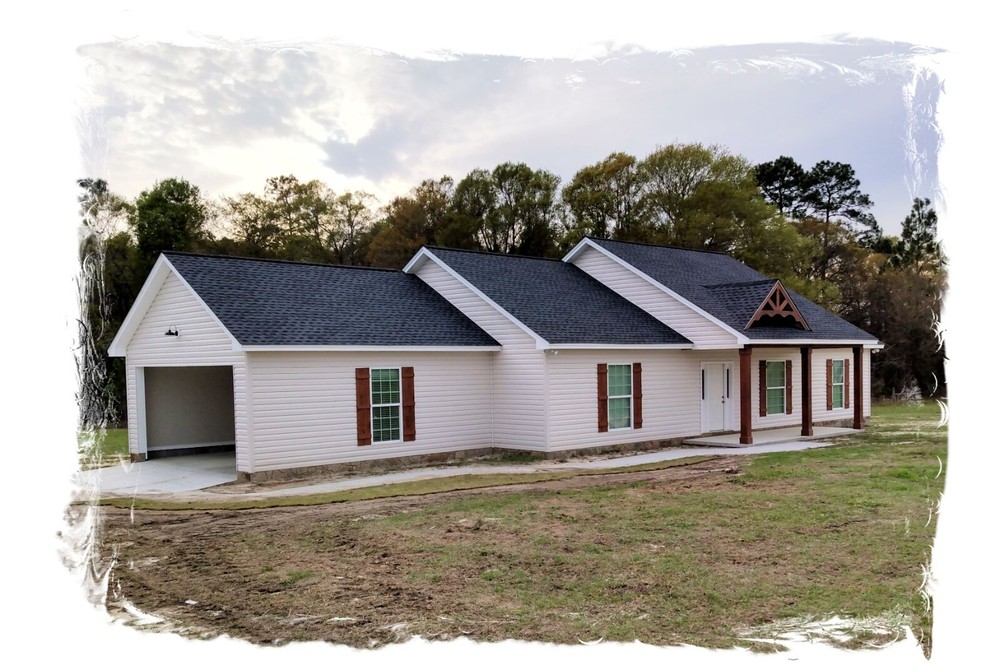 Ranch House Plans 1600 SF Open Floor/Split 3 Bed 2 Bath (Blueprints) #1017