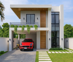 28×31 Feet Small House Design Plan 8.6×9.5 Meter 4 Bed 3 Bath PDF & A4 Hard Copy