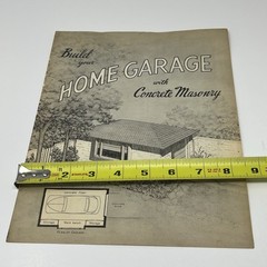 1949 Portland Cement Build Your Home Garage With Concrete Masonry Blueprint Plan