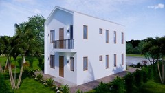 20×30 Duplex House 6×9 Meter 2 Beds 1 Bath Each Floor PDF Pan &(A4 Hard Copy)