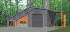 46×48 House – 1 Bedroom 1.5 Bath 1 RV – 1,157 sqft – PDF Floor Plan – Model 3B