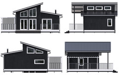 Cozy Charming Tiny House 2 Bed, 1 Bath Architectural Build Plans PDF Download