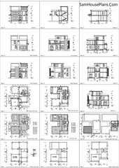 Custom Home Plan 12×14 Meter 40×48 Feet 3 Beds 4 Baths Terrace (A4 Hard Copy)