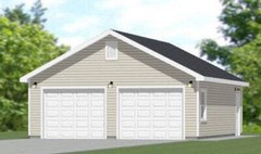 24×30 2-Car Garage — 720 sq ft — PDF Floor Plan — Model 3A