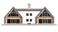 86’x29′ Double A-Frame Cabin, 6-Beds, 8 Baths, 2 Garage bays, 3556SF Living Area