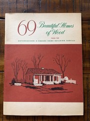 Vintage Mid Century MCM 69 Beautiful Homes Of Wood House Plans Book Catalog