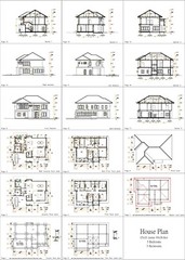Custom House Plans 15×11 Meter 49×36 Feet 5 Beds 5 Baths Hip Roof (A4 Hard Copy)