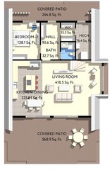 35’x59’ 4 Beds, 2 Baths A-Frame Cabin Architectural Build Plans PDF.