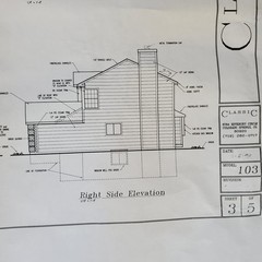 Colorado Blueprints Classic Homes Set of 5 Blue Print Papers Fine Line Design