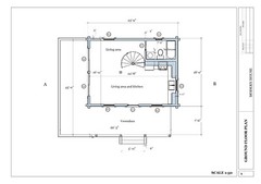 Custom Tiny Cabin House Plan with Quality 3D images and PDF Blueprint Drawings