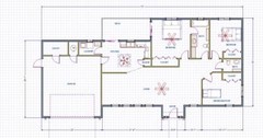 House Plans Modern Style 1570 sq.ft. 3 Bedrooms outdoor deck FREE SHIPPING