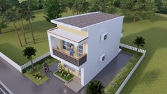 13×26 Small House Plan 4×8 Meter 2 Bedrooms 1 Bath Shed Roof PDF & A4 Hard Copy