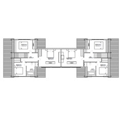 86’x45’ 6 Beds, 4 Baths Double A-Frame House Architecture Build Plans PDF.