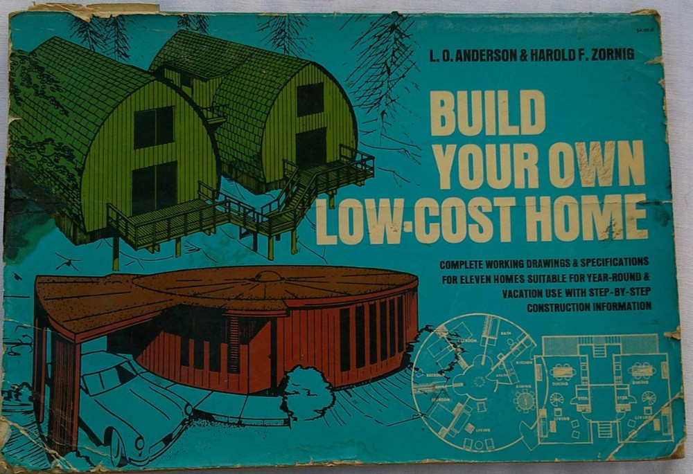 Build Your Own Low-Cost Home 1972 Dover House Plans Blueprint Manual