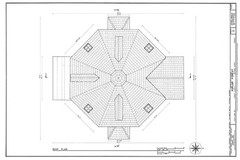 Poplar Forest by Thomas Jefferson, octagon Colonial country house detailed plans