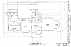 HOUSE PLANS – 2 story Prairie style home, Old English details, printed plans
