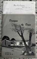 Vintage 1959 8- MCM Home Plan Sheets DACO Homes Independence MO Catalog Card