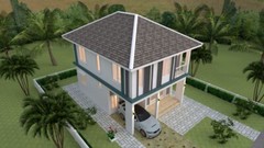 22×30 Feet Small House Plans 6.5×9 Meter 3 Beds 2 Baths Hip Roof (A4 Hard Copy)
