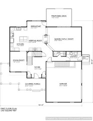 Full Set of two story 4 bedroom house plans 2,750 sq ft