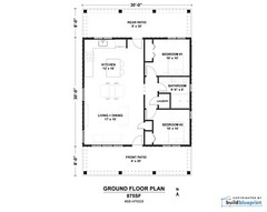 30 x 30 American Cottage Architectural & Construction Plans – PDF Download