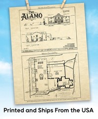 The Alamo Architectural Elevations Mission San Antonio de Valero Historic Art