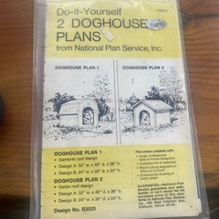 UCANDO Doghouse Plan Furniture 2 Designs Blue Print Gable/ Gambrel Dog House