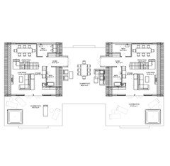 86’x45’ 6 Beds, 4 Baths Double A-Frame House Architecture Build Plans PDF.