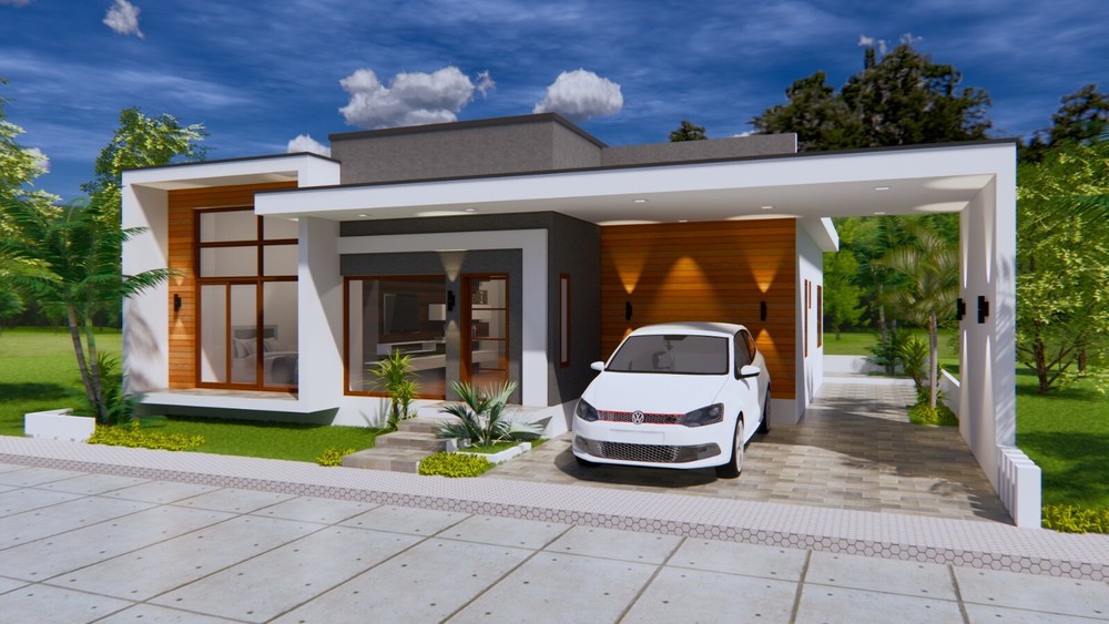 Modern House Plans 15×16 Meter 49×53 Feet 3 Bedrooms Full PDF (A4 Hard Copy)