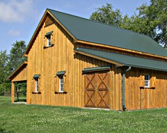 17 Small Horse Barn Designs – Complete Pole-Barn Construction Blueprints (B8)