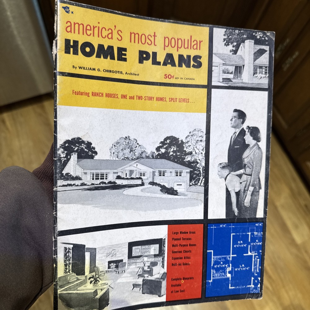 Vintage American Popular Home Plans Book Of Homes by William Chirgotis 1954