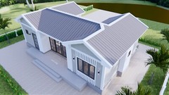 Custom Home Plan 13×7.5 Meter 43×25 Feet 3 Beds 2 Bath Gable Roof (A4 Hard Copy)