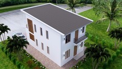 20×30 Duplex House 6×9 Meter 2 Beds 1 Bath Each Floor Shed PDF & A4 Hard Copy