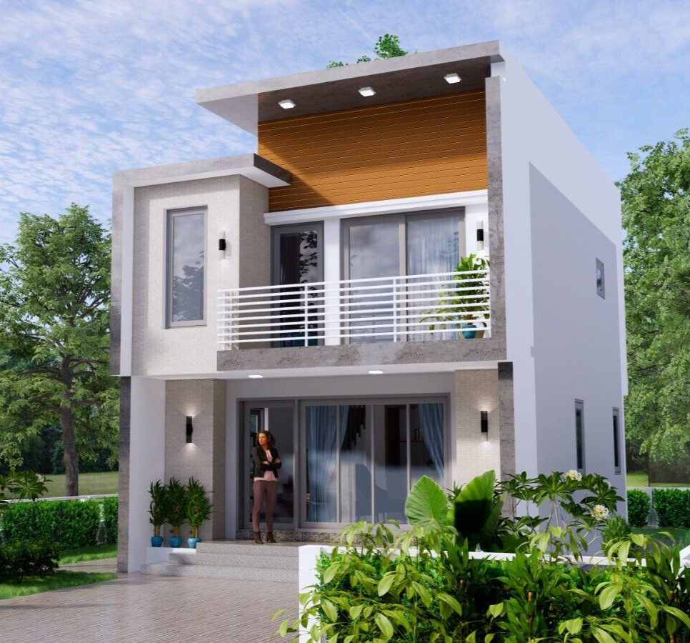 20×30 Feet Small House Plan 6×8.5 Meter 2 Beds 1 Bath Flat Roof (A4 Hard Copy)