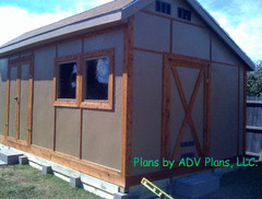 10X20 SALTBOX WOOD STORAGE GARDEN SHED PLANS 26 STYLES, GABLE GAMBREL, 8, 12, 16