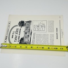 1954 Weyerhaeuser House Plans Newspaper Advertising Mat Sheet New Idea Home