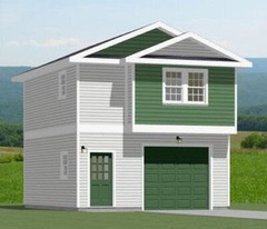 20×24 1-Car Garage — 888 sq ft — PDF Floor Plan — Model 11A