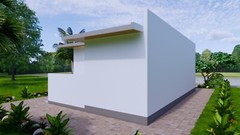 20×33 Feet Small House Plan 6×10 Meter 2 Bed 1 Bath Shed Roof (A4 Hard Copy)
