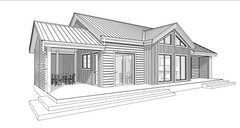 Charming backyard cabin 3 Bed, Bath Architectural Build Plans PDF Download