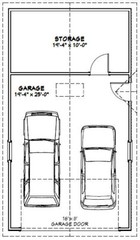 20×36 2-Car Garage –1,128 sq ft — PDF Floor Plan — Model 10