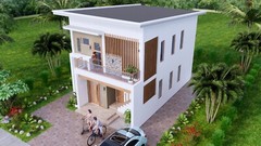 20×30 Duplex House 6×9 Meter 2 Beds 1 Bath Each Floor Shed PDF & A4 Hard Copy