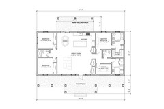 Homestead 3 bed 2.5 bath (60’x30′) 1800 SF Custom House Plans and Blueprints