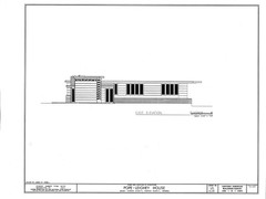 Pope House, a Frank Lloyd Wright Usonian Home, 2 bedrooms, architectural plans